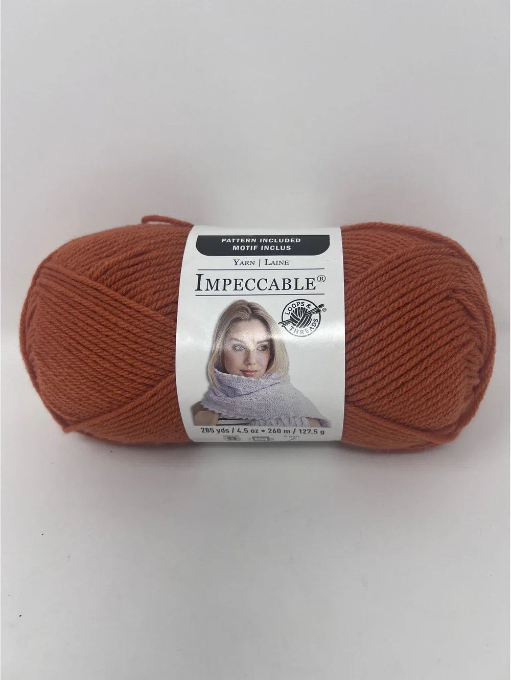 Impeccable Pumpkin Color Acrylic Yarn 3 Balls 4.5 oz Each